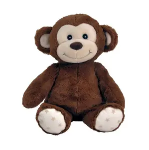 Yumuşak oturan gülümseme maymun peluş bebek oyuncak yatıştırıcı uyku doldurma maymun tasarım oyuncak DIY adı hediyeler