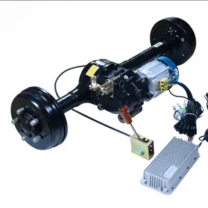 60v 2000w dc fırçasız motor iki hız arka aks kontrol 2000kg üç tekerlekli yük arabası