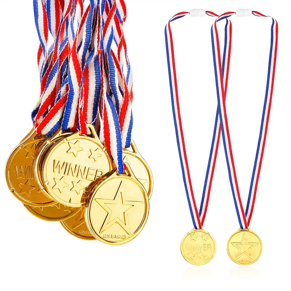 子供のおもちゃメダルプラスチック製子供スポーツ水泳/ランニングゴールドメダル