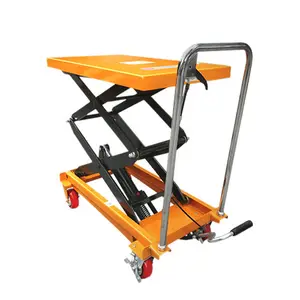 Hebebühne 300kg Scheren hub tisch wagen 905*500*50mm Tisch größe Handbuch Mechanisch 1300mm 125mm 350KG 350mm Fuß