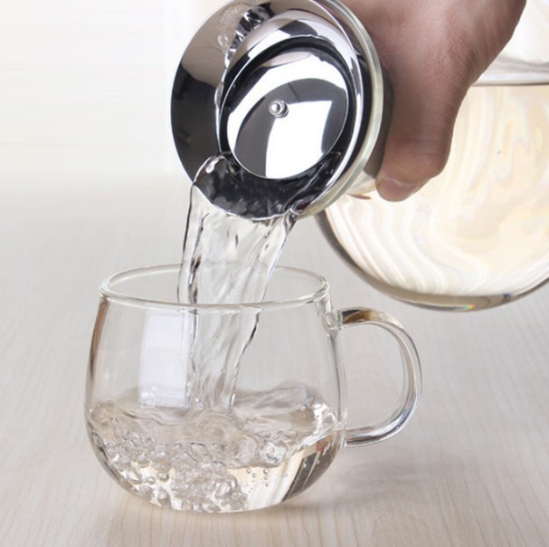 Glass Tea pot with lid water jug borosilicate tea pot set for home or restaurant