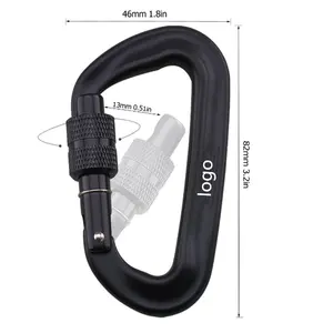 12KN Heavy Duty moschettone in lega di alluminio Clip D-Ring Clip gancio clip tool carrier moschettone