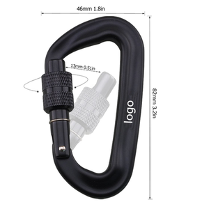 12KN Heavy Duty Aluminium Alloy Carabiner Clip, D-Ring Clip Hook clip tool carrier carabiner
