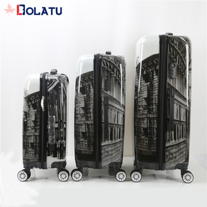 Tùy chỉnh in ABS + PC mở rộng hành lý lớn Xe đẩy túi thương hiệu riêng 3-Piece Vali Set cho du lịch - Product Image 6