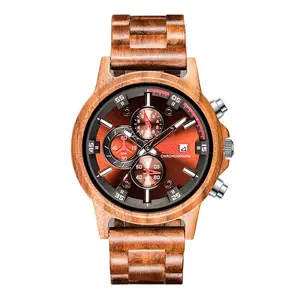 2019 Fashion New Wood Watch Mens Multi Function Sport Wood Watches For Men
