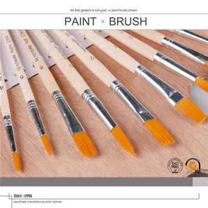Di alta Qualità 12 pz Manico In Legno Alluminio Ghiera <span class=keywords><strong>Pittura</strong></span> Brush <span class=keywords><strong>Set</strong></span> con Piastra - Product Image 3
