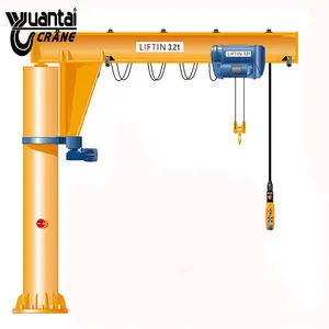 360 Graden Bouw Lifting Elektrische Mobiele Pijler Gemonteerde Jib Crane Swing Arm 1 Ton 2 Ton Prijs