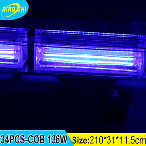 136W/210 CM <span class=keywords><strong>camion</strong></span> toit avertissement lumières étanche super lumineux plein taille bleu COB lumière stroboscopique bar - Product Image 4
