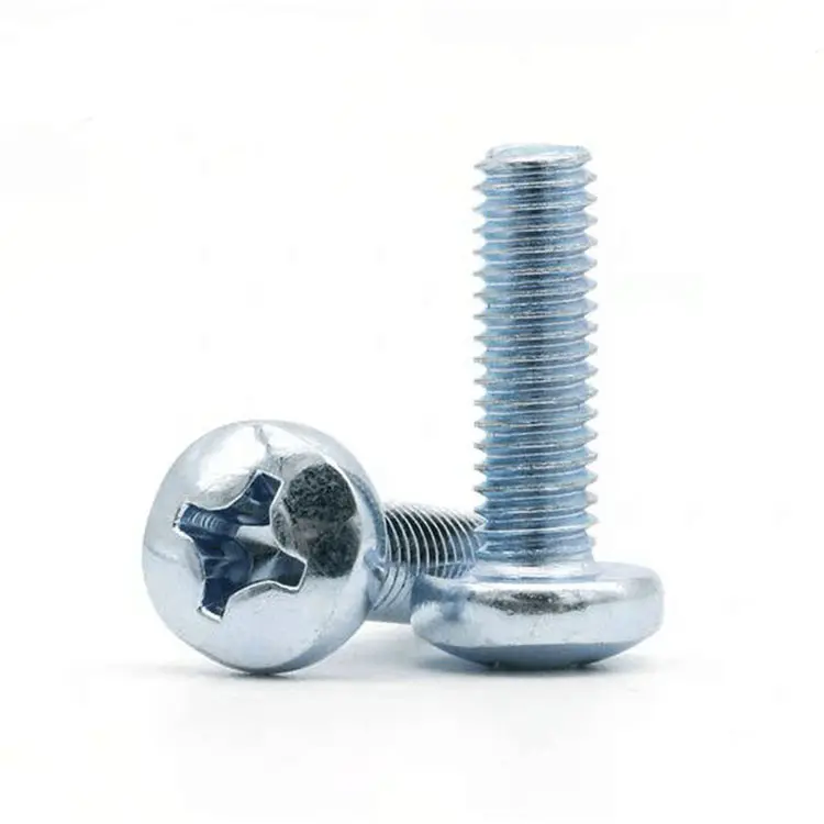 ANSI B18.6.3P Steel Zinc Plated Round Pan Head Philip Recessed Head Machine Screw