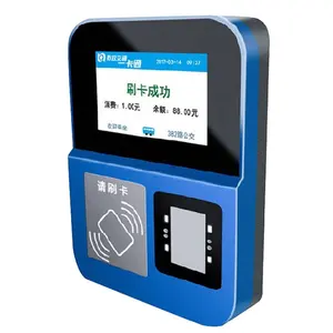 13.56Mhz NFC carta di pagamento e scansione di codici a barre QR pagamento bus biglietto collection bus validatore con display LCD GC095 +