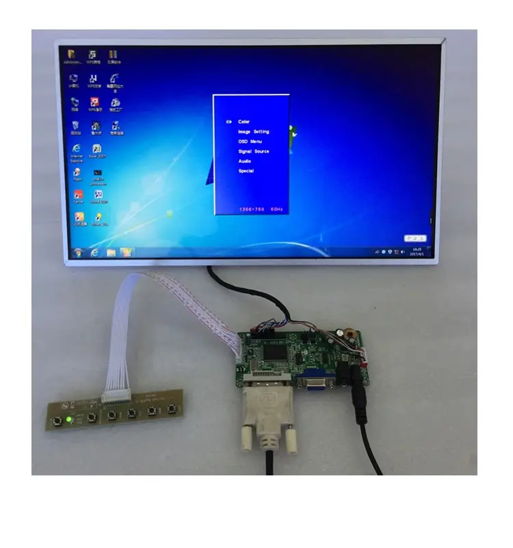 DVI VGA evrensel lcd denetleyici kurulu ile 15.6 "lcd panel LP156WH4