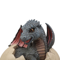 Statue de bébé dragon Nightfury en éclosion dans un œuf, en résine de jardin