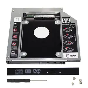 HDD Caddy 12.7毫米第2 SATA 至 SATA 硬盘适配器适用于笔记本电脑通用 CD/DVD