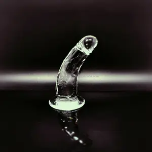 free ship clear big cock men glass dildo made in China