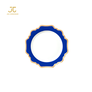 Assiettes à dîner en céramique <span class=keywords><strong>blanche</strong></span> avec bordure dorée en émail JC <span class=keywords><strong>Arcopal</strong></span>, vente en gros - Product Image 6