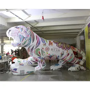 vivid tiger/ lighting inflatable/shopping mall promotion