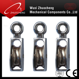 Kẽm Đúc Niken Mạ Bánh Xe Duy Nhất Ròng Rọc Bánh Xe Đôi Ròng Rọc Với Vòng Cố Định - Product Image 4