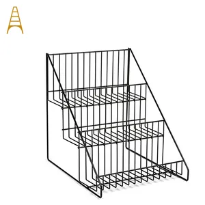 Della caramella Box Bustina di Tè Controsoffitto Chip di Filo di Metallo Display Stand Rack