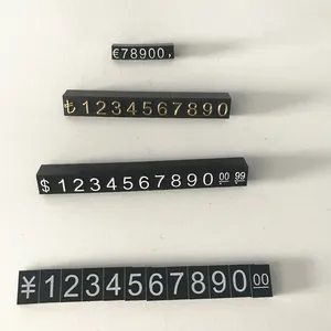 Mini Đồ Trang Sức Nhựa Rõ Ràng Giá Thẻ Giá Cubes Đối Với Trang Sức Hiển Thị Với Embossed Số - Product Image 3