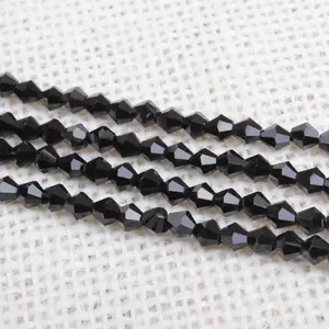 New Design Black Glass Bicone Beads,Wholesale Crystal Bicone Beads