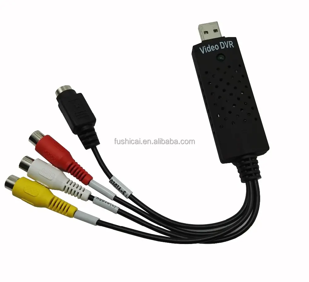 EasyCAP USB2.0 Audio-Video Capture Adapter Stereo Audio Video AV DV didukung pada Win XP/7/Vista 32 CE bersertifikat RCA Output