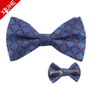 Factory Direct Wholesale Woven Novelty Clip Silk Bow Ties for Men