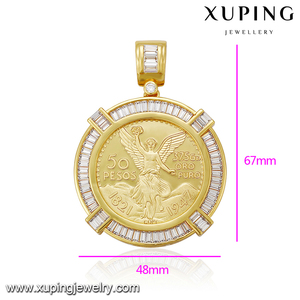 Xuping 33065 Desain Liontin Emas Liontin Pria Modis - Product Image 2