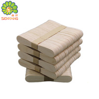 Bâtonnets de crème glacée en bois jetables écologiques à bord droit 114*10*2mm, vente en gros