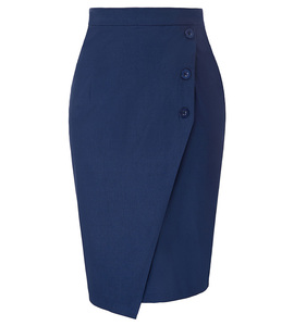 <span class=keywords><strong>Jupe</strong></span> <span class=keywords><strong>crayon</strong></span> courte élégante pour femme, <span class=keywords><strong>taille</strong></span> <span class=keywords><strong>haute</strong></span>, décorée de boutons, fendue à l'arrière - Product Image 1