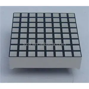 Emitting Warna putih Persegi 32x32mm 8x8 LED Dot Matrix 3mm Dot Panel Display