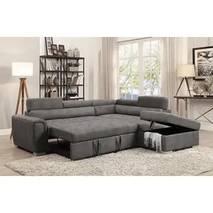 Fabrik günstigen Preis Schlafs ofa neues Produkt Ecke Klapp stoff Schlafs ofa mit Lagerung Ottomane Sofa Sperma Bett