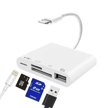 USB để ánh sáng Ning Máy Ảnh Đầu Đọc Thẻ Adapter cho Apple