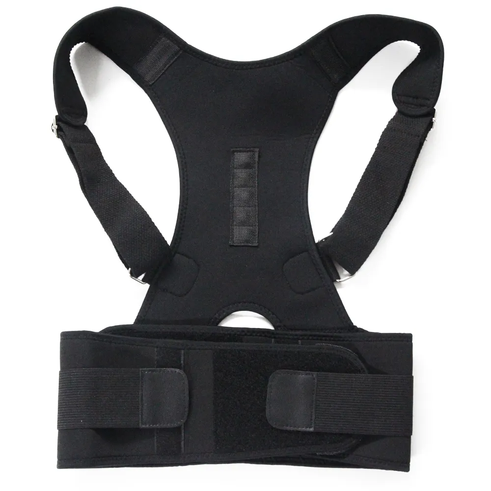 Corretor de postura ajustável, cinta corretora de suporte lombar e costas