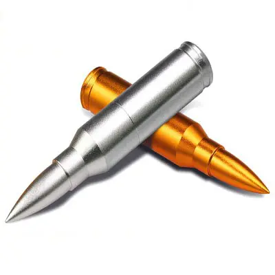 Metal Bullet Usb Flash Drive Silver Pen Drive Usb Flash Key Chain U Disk Memoryカード4ギガバイト32ギガバイトPendrive Free Shipping Thumbdrives