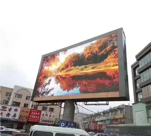 Dinding video iklan komersial jalan raya 10000cd terang tinggi SMD3535 P6 P8 P10mm layar led warna penuh luar ruangan