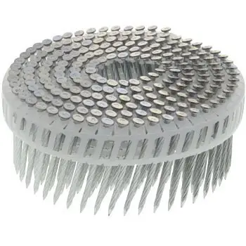 0/15/16 degree plastic sheet ring shank stainless steel coil nail