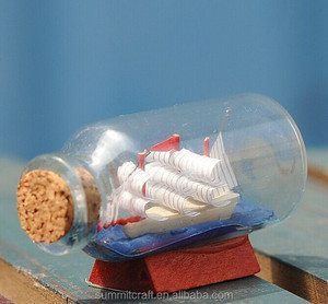Artesanal decoración náutica Santa maría de <span class=keywords><strong>la</strong></span> <span class=keywords><strong>nave</strong></span> en una botella - Product Image 1