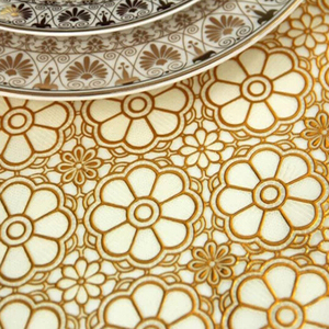 137Cm PVC Ren Crochet Bảng Vải Với Vàng Trên Cuộn - Product Image 5