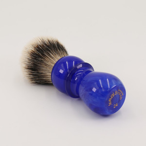 RTS <span class=keywords><strong>YAQI</strong></span> 24mm Arctic Sky Deep Blue grip Silvertip Badger Hair hommes rasage humide brosse barbier - Product Image 3