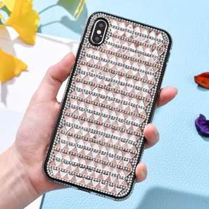 Llena de diamantes patrón de triángulo caso para <span class=keywords><strong>Iphone</strong></span> X XR de la PC + Tpu para <span class=keywords><strong>Iphone</strong></span> <span class=keywords><strong>XS</strong></span>. - Product Image 2