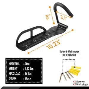 Support de rangement pour vélo en acier au carbone robuste crochet cintre <span class=keywords><strong>attelage</strong></span> mural garage support mural cintres pour vélo avec crochets - Product Image 2