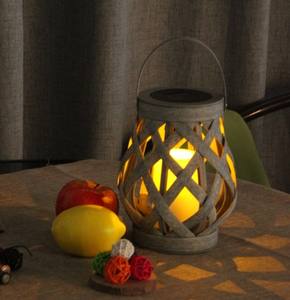 हैको 2024 प्राचीन नेतृत्व वाला रतन गार्डन लाइट 5 डब्ल्यू सौर पैनल बैटरी से चलने वाले गर्म सफेद सजावटी लालटेन - Product Image 4