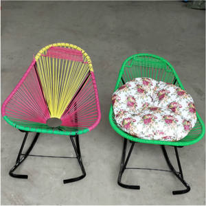 Portatif extérieur En Acier de Loisirs Rotin <span class=keywords><strong>Acapulco</strong></span> Chaise En Forme D'oeuf Chaise de salle à Manger En Osier - Product Image 3