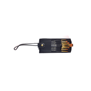 Ensemble de pinceaux pour peinture acrylique, 7 pièces, avec manche en bois, pour cheveux en nylon <span class=keywords><strong>noir</strong></span>, peinture artistique - Product Image 4