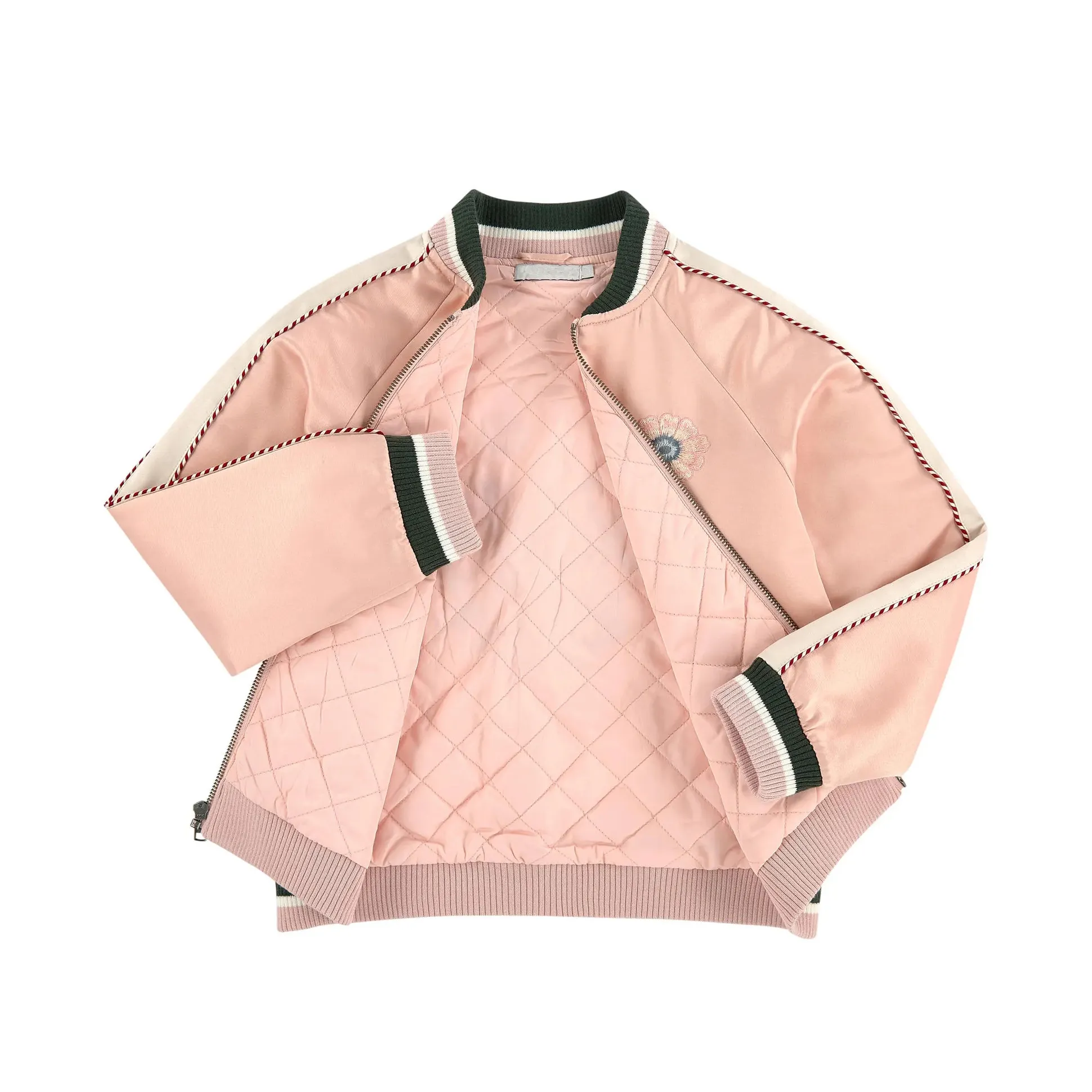 Jaqueta personalizada para meninas, concha macia, brilhante, crianças
