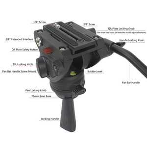 Trépied vidéo à vente chaude <span class=keywords><strong>Cayer</strong></span> BV25L Trépied pliable robuste avec pieds télescopiques - Product Image 5