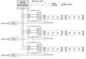 24V 600W 12V 300W tín hiệu Repeater CE ROHS LED Strip khuếch đại công suất khuếch đại - Product Image 6