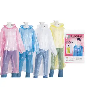 Mode vente chaude personnalisé jaune imperméable tissu imperméable jetable en plastique