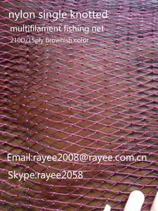 Rede de pesca de nylon, rede de pesca sem nó, rede de pesca vermelha de cerco