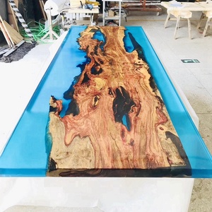 Wooden Slab <strong>Table</strong> <strong>Top</strong> River <strong>Table</strong> Solid Wood clear Epoxy <strong>Resin</strong> <strong>Table</strong> - Product Image 4